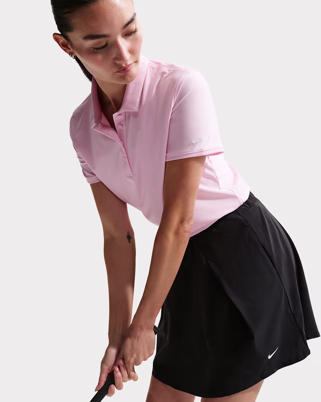 Nike Victory Womens Dri-FIT Short-Sleeve Golf Polo Bleikur - Image 3