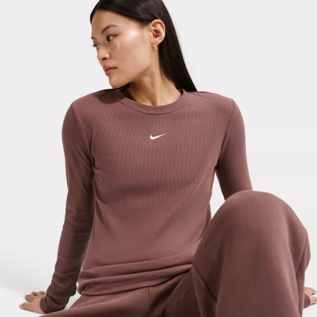 NIKE WOMENS LONG SLEEVED RIB
