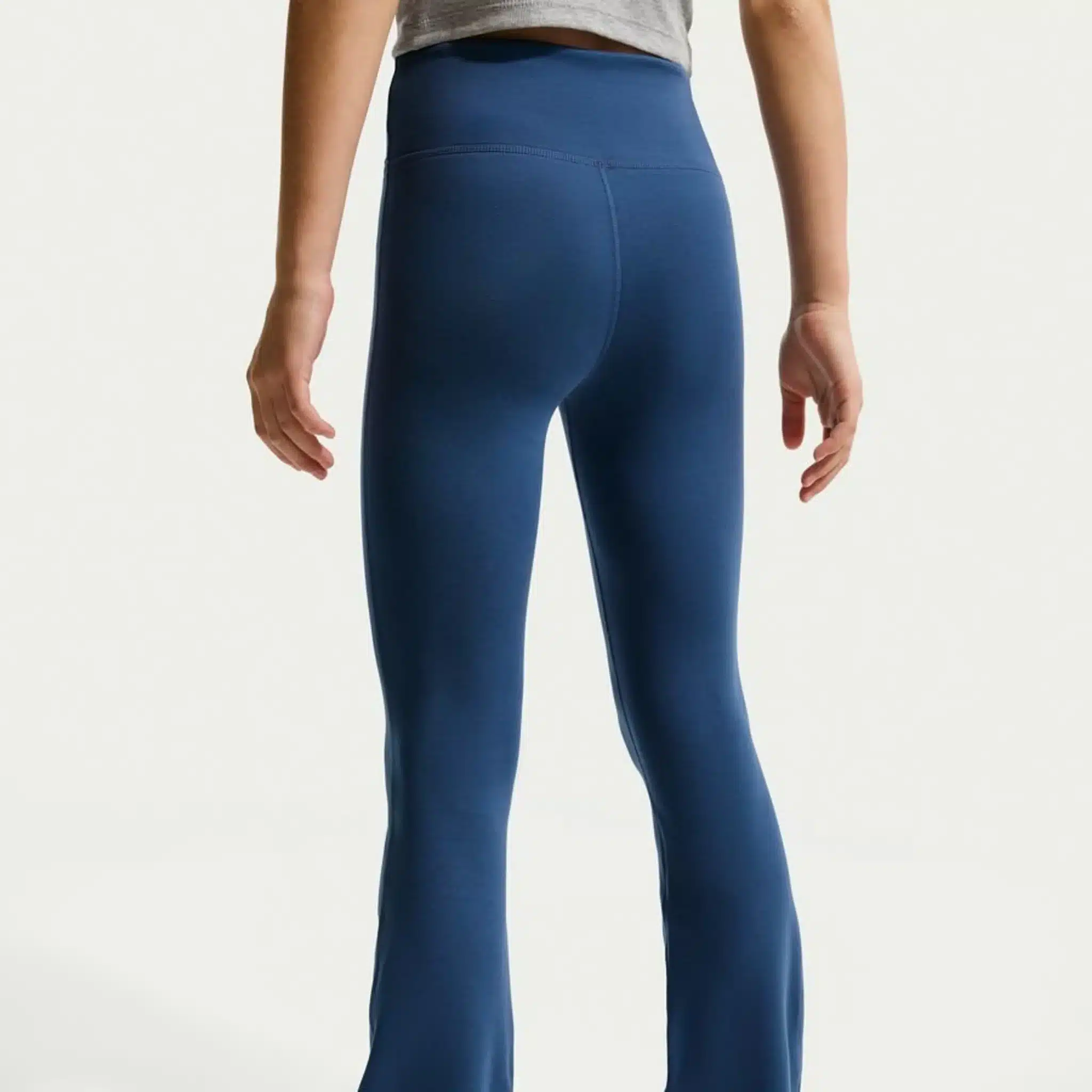 Nike Girls High-Waisted Flared Leggings - blátt - Image 3