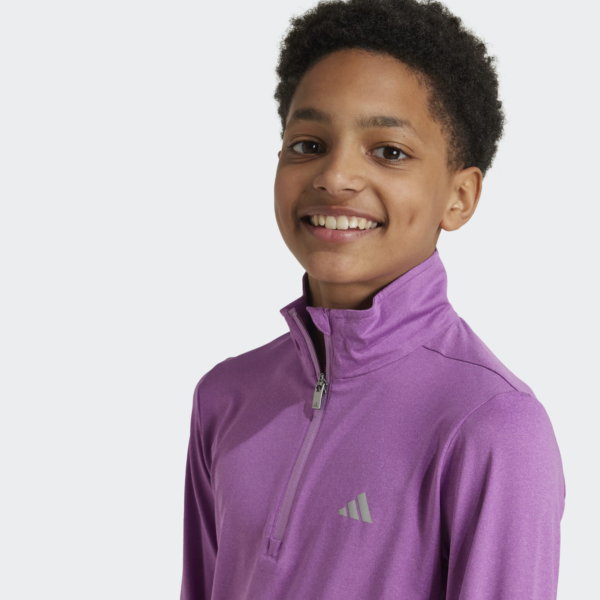 Adidas Hea 1/2 Zip Bleik Peysa Barna - Image 2
