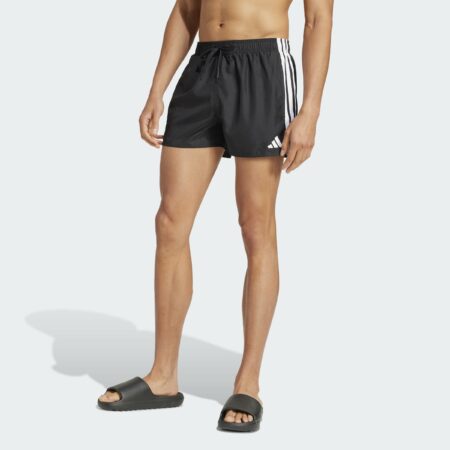Adidas sundstuttbuxur herra svartar