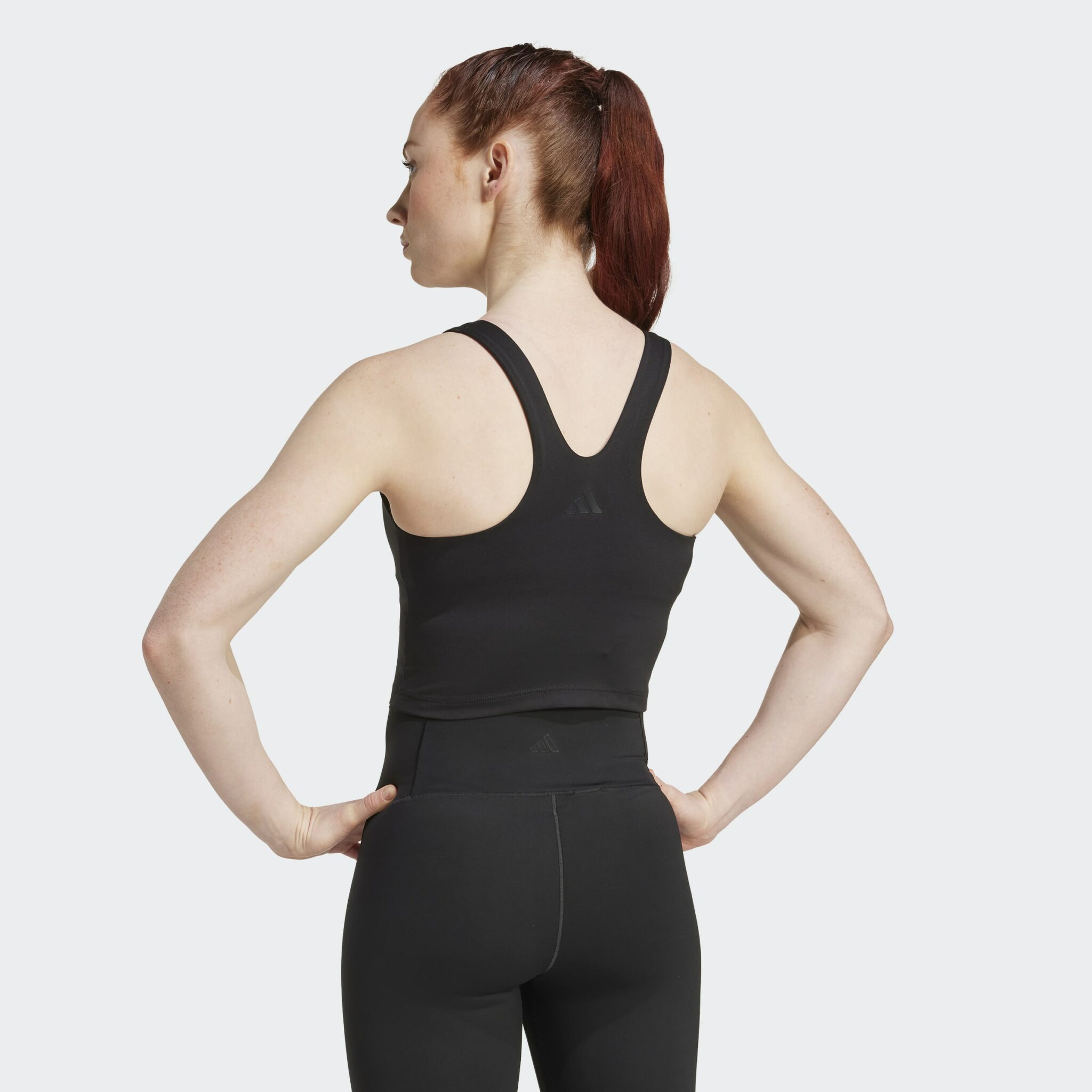 adidas All Me Medium Support Bra Tank Top - Black - Image 6