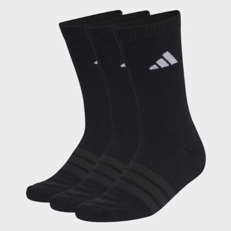 ADIDAS 3PACK SOKKAR SVARTIR – cushioned sportswear crew