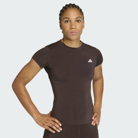 Adidas Power Essentials Workout Contour T-Shirt Brúnn