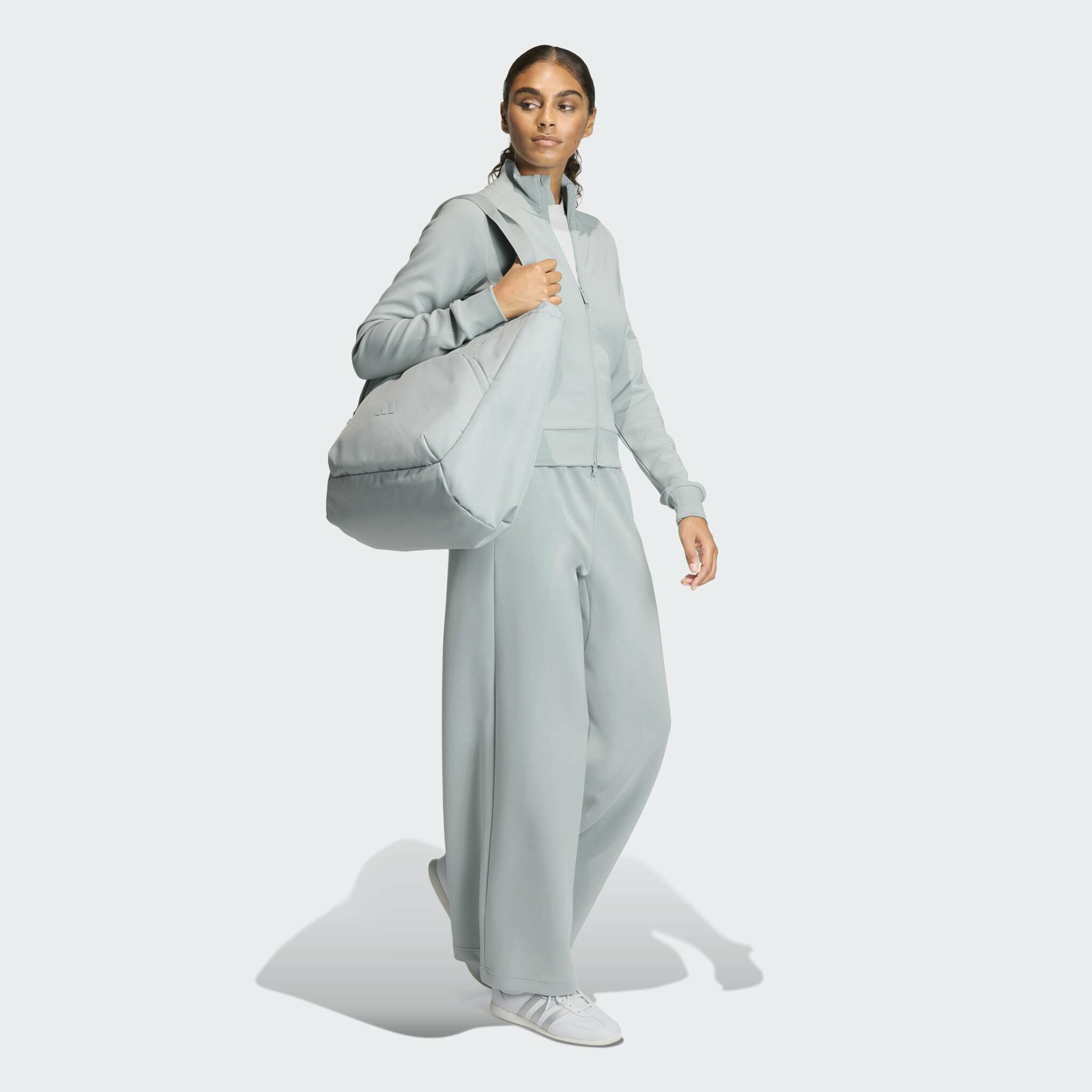 Adidas Green Soft Lux Slim Track Top Dömu Peysa - Image 6