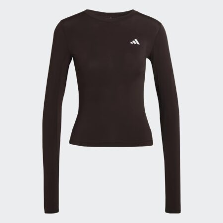 Adidas PrimeLift Essentials Workout Contour Long Sleeve top Brúnn