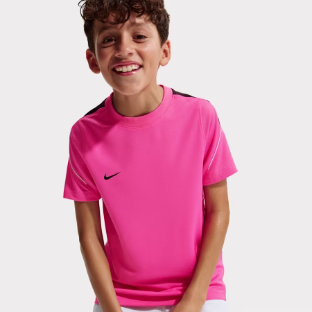 Nike Strike Older Kids Dri-FIT Football Short-Sleeve Top bleikur