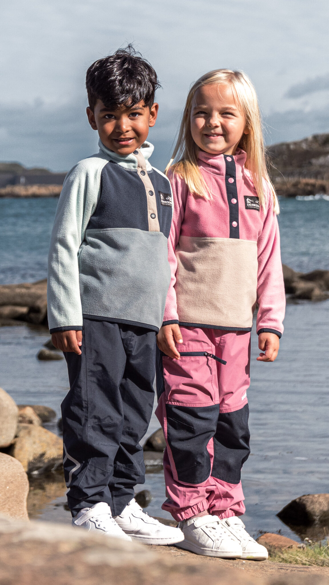 Didriksons flíspeysa - MONTE KIDS HALF BU 5 FACTORY BLUE - Image 5