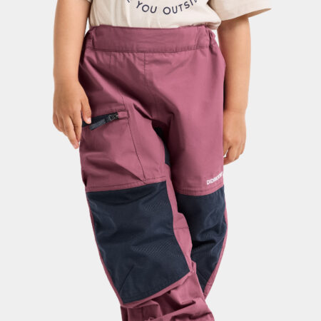 Didriksons vind-regnbuxur barna - DUSK KIDS PNT 6 HEATHER PINK