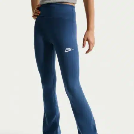 Nike Girls High-Waisted Flared Leggings - blátt