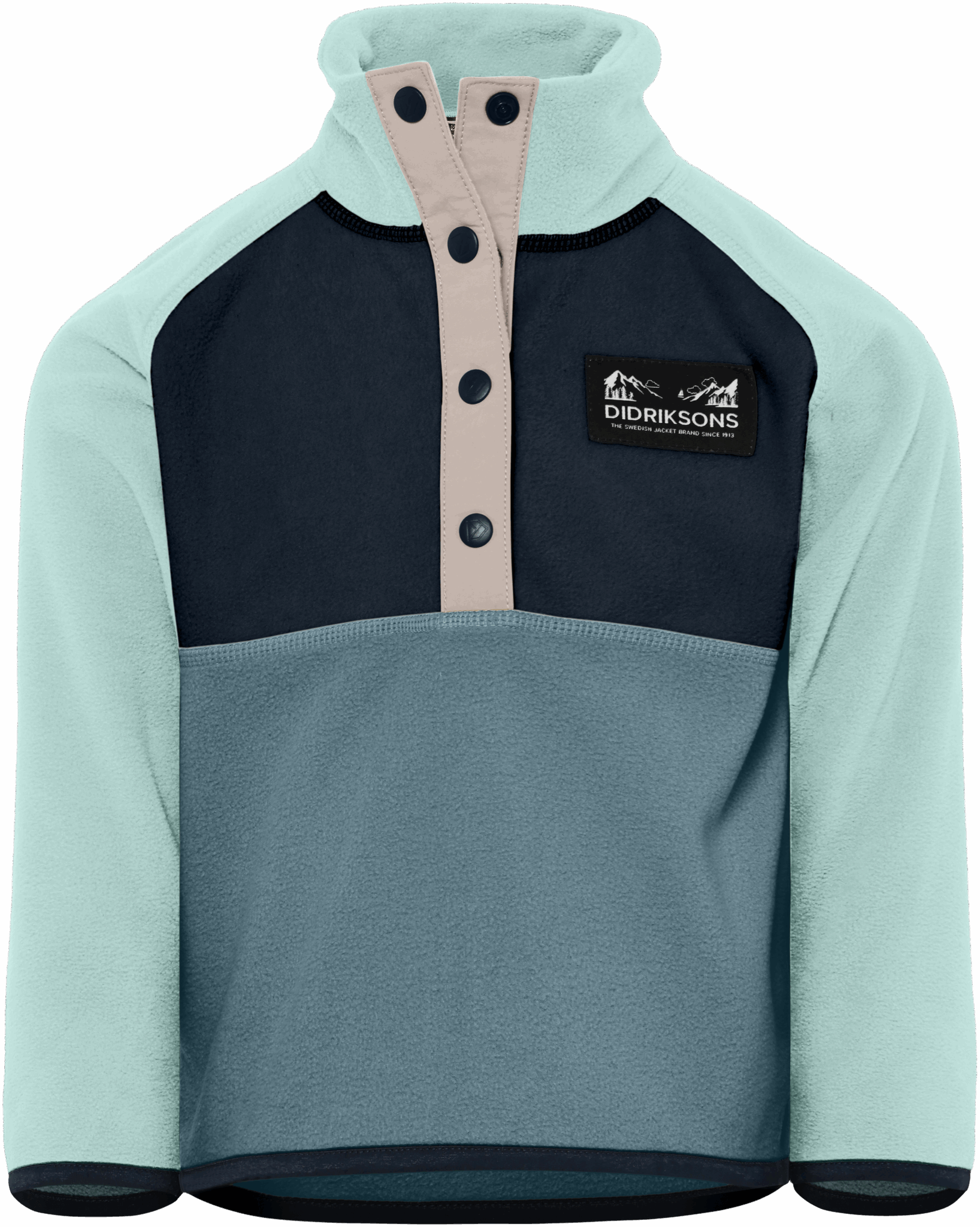 Didriksons flíspeysa - MONTE KIDS HALF BU 5 FACTORY BLUE - Image 2