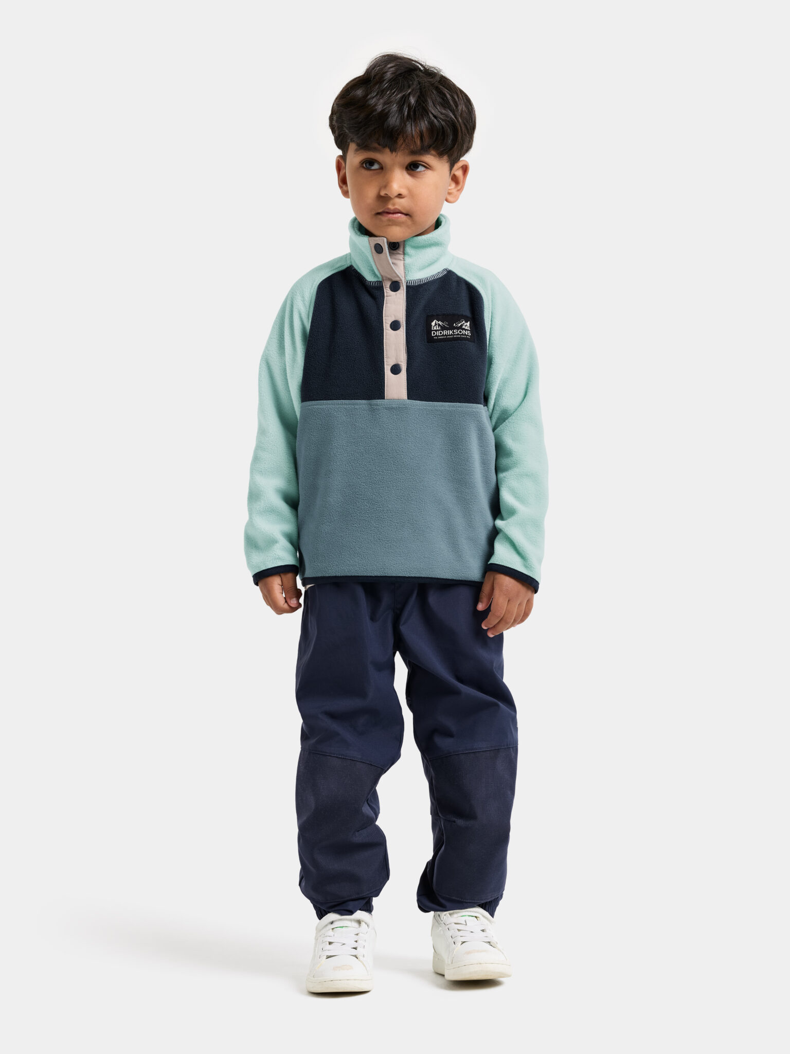 Didriksons flíspeysa - MONTE KIDS HALF BU 5 FACTORY BLUE - Image 4