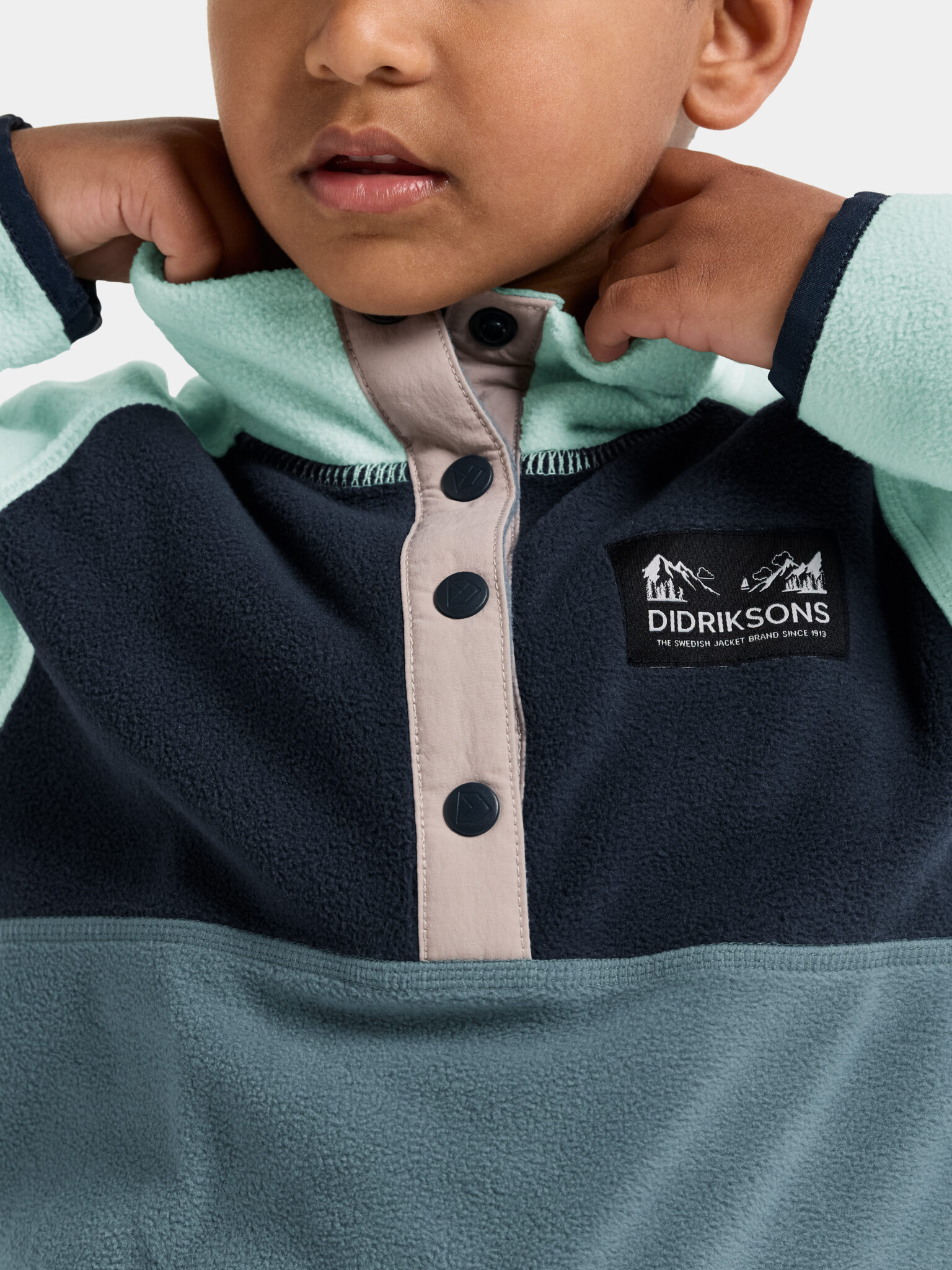 Didriksons flíspeysa - MONTE KIDS HALF BU 5 FACTORY BLUE - Image 6