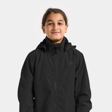 Didriksons regn-vindjakki barna - PIKO KIDS JKT 9 BLACK 120-170