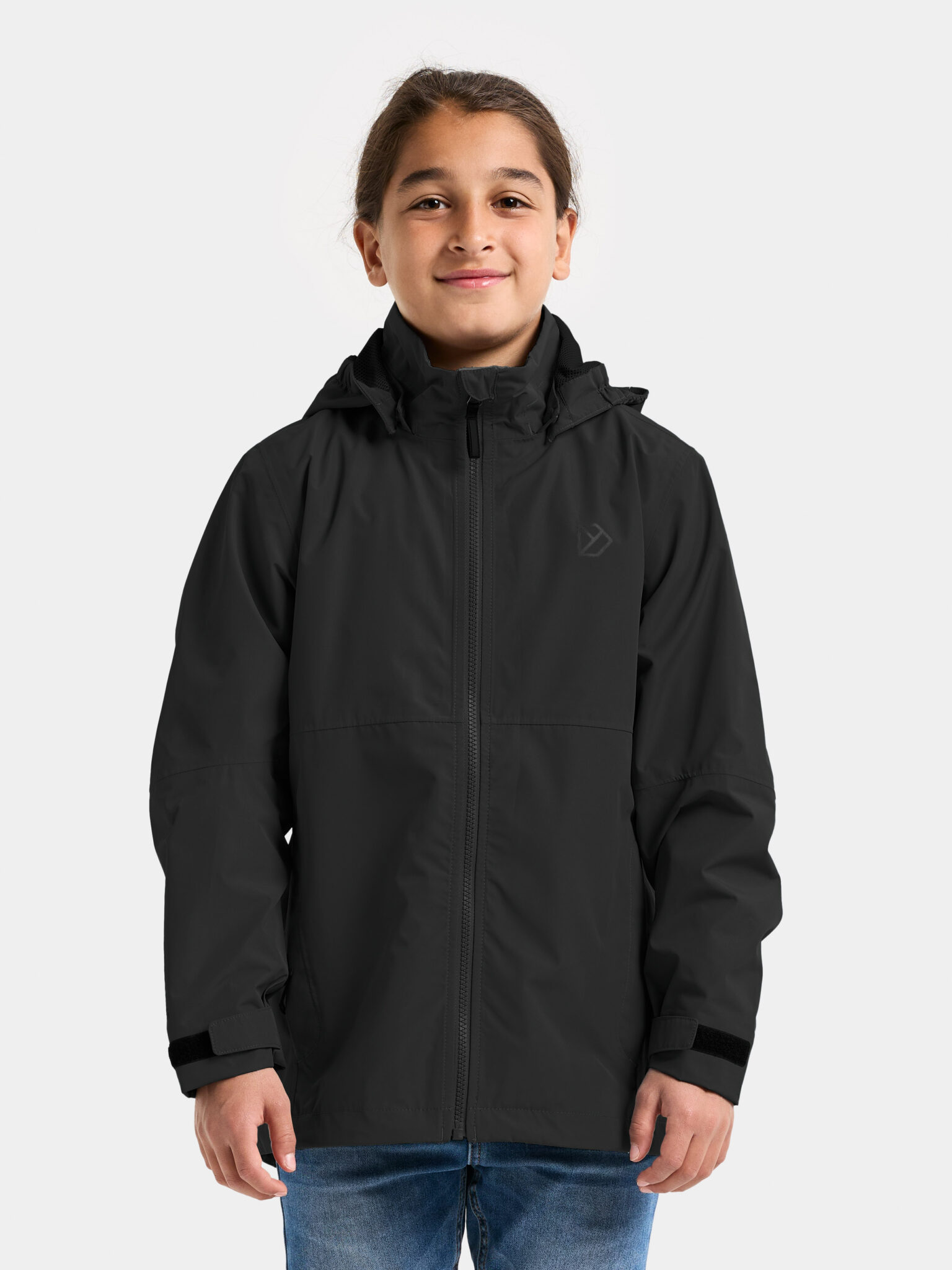 Didriksons regn-vindjakki barna - PIKO KIDS JKT 9 BLACK 120-170