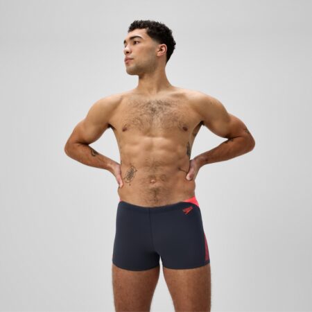 Speedo Mens Hyperboom Splice Aquashort Grey/Orange