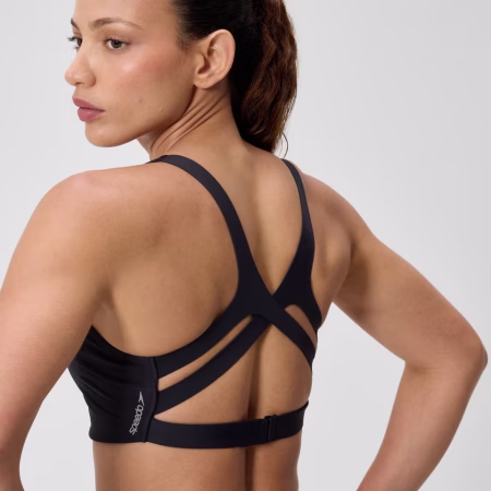 Speedo SCULPTURE BOOM BACK BIKINI TOP-Black