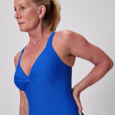 Speedo dömu sundbolur SOLID CROSS KNOT ONE PIECE-Blue