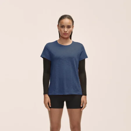 Casall Soft Texture Tee Blár