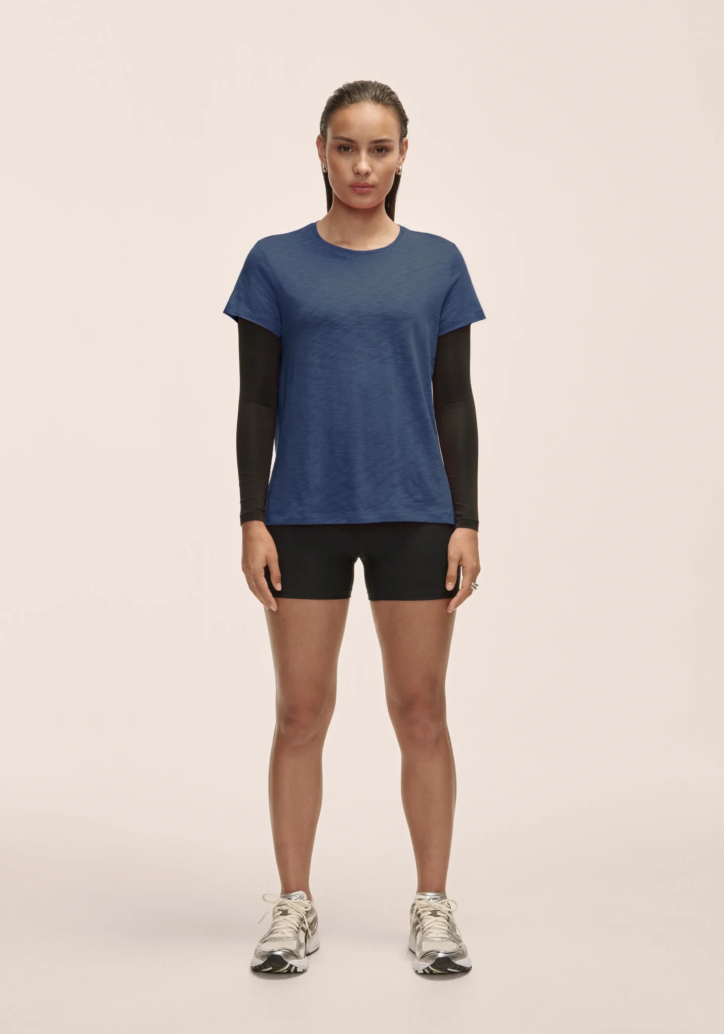 Casall Soft Texture Tee Blár