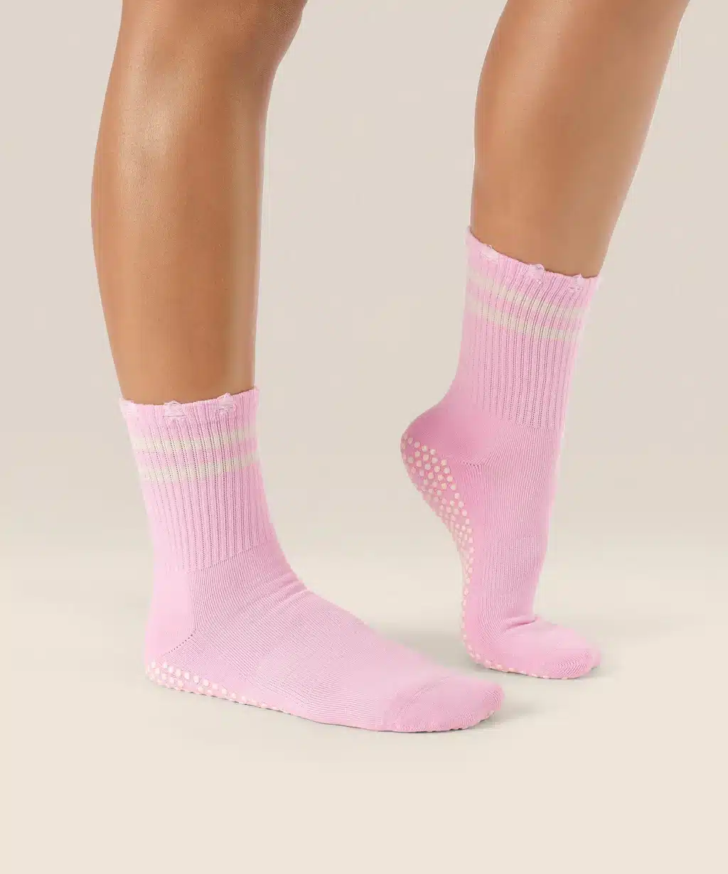 Move Active Crew Grip Socks - Edgy Cool Pink - Image 6