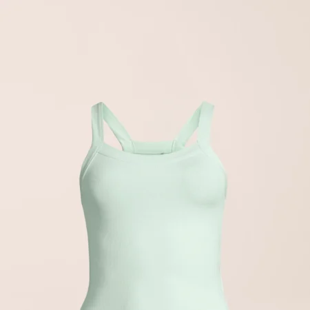 Casall Defined Rib Tank - Misty Green