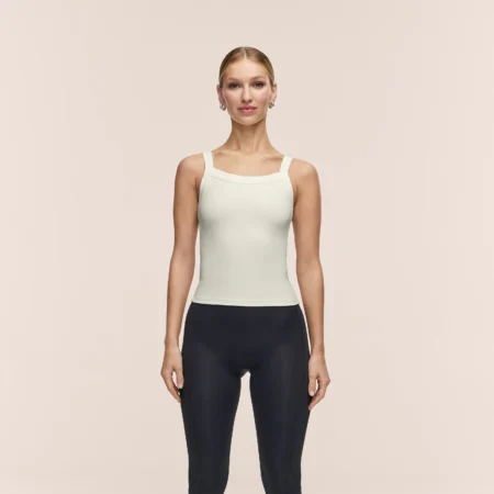 Casall Defined Rib Tank - Misty Green