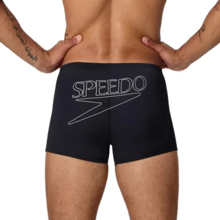 Speedo Men's Endurance+ Logo Aquashort - Black