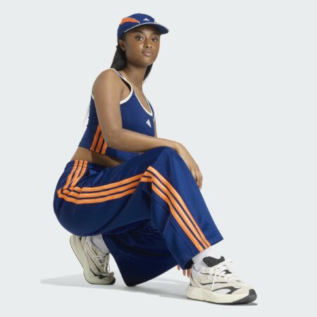 Adidas Stadium 3s buxur beinar kvenna blátt/orange