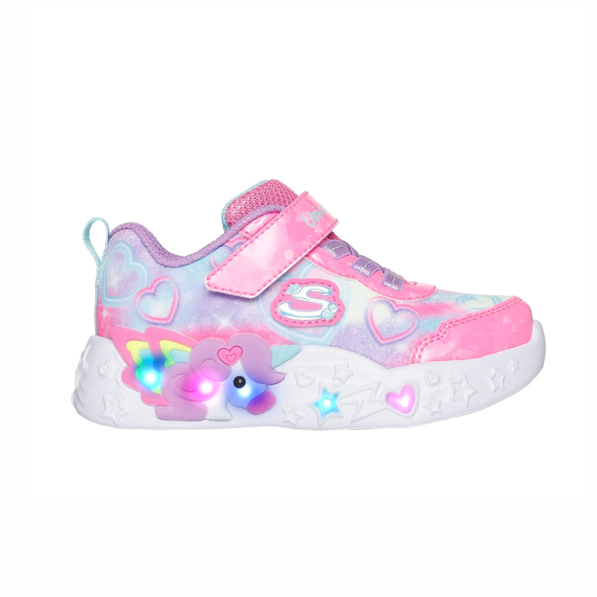 Skechers Unicorn Charmer - Lil Heart Sparkles Ljósaskór Toddler - Image 4
