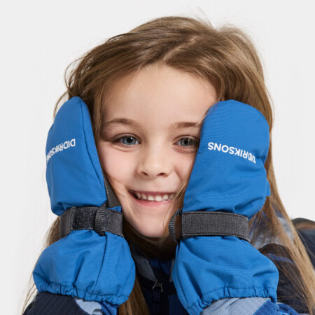 Didriksons Biggles Zip Mitten Barnavettlingar Bláir