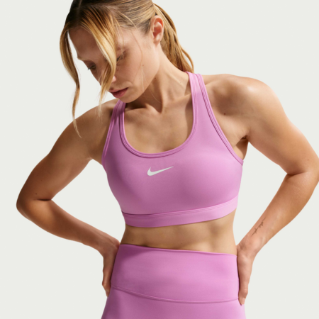 Nike Swoosh Medium-Support Women's Padded Sports Bra PINK
