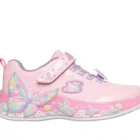 Skechers S Lights Butterfly Bliss Bleikir - Ljósaskór