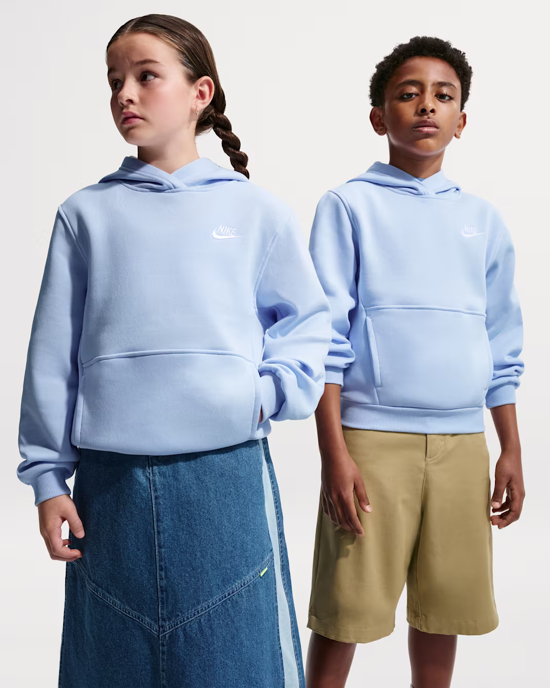 Nike Older Kids Club Hoodie - Blue - Image 5
