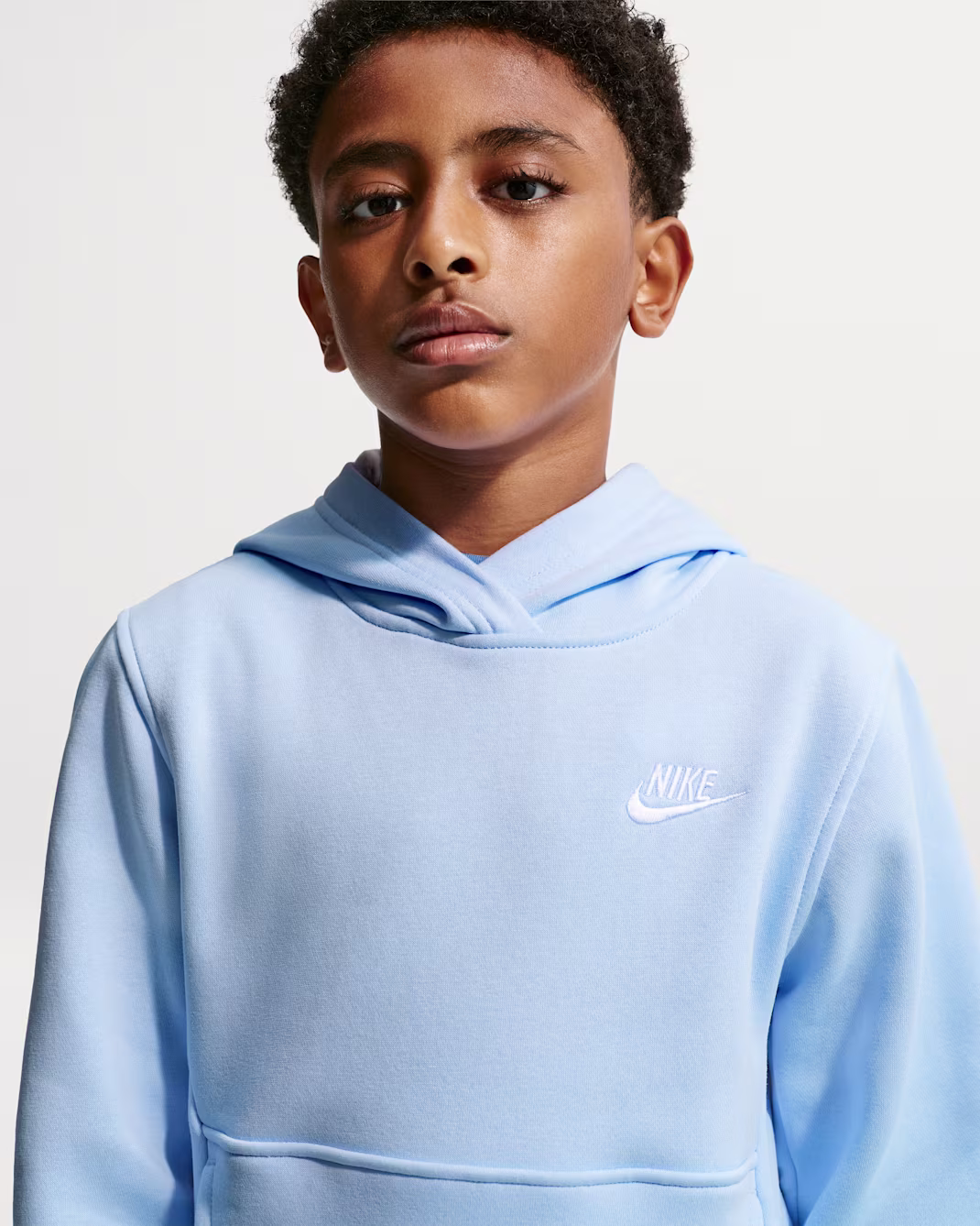 Nike Older Kids Club Hoodie - Blue - Image 3