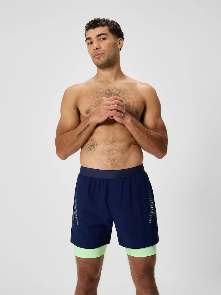 Men's 16" Swim Shorts with Jammer Navy/Green Speedo