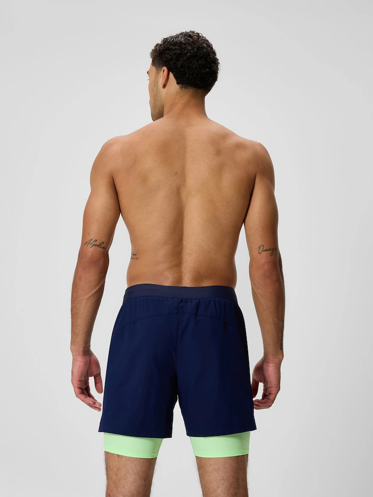 Men's 16" Swim Shorts with Jammer Navy/Green Speedo - Image 2