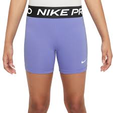 Nike Pro Stuttbuxur Girls Fjólubláar