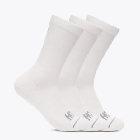 Hoka Crew Run Sock 3-Pack U sokkar HVÍTIR