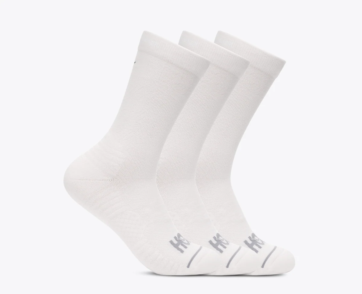 Hoka Crew Run Sock 3-Pack U sokkar HVÍTIR