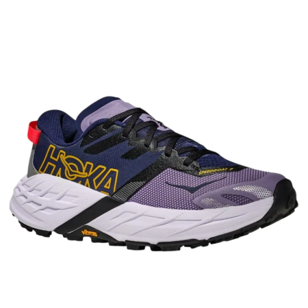 HOKA SPEEDGOAT 7 WOMENS TRAIL RUNNING SHOES - BERRY JAM/STARLIGHT GLOW