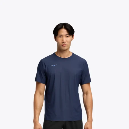 Hoka Airolite Short Sleeve 2.0 stuttermabolur navy