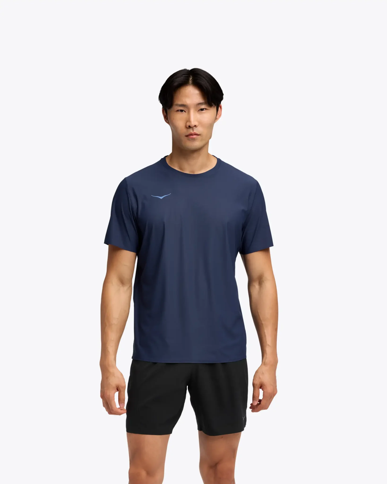 Hoka Airolite Short Sleeve 2.0 stuttermabolur navy