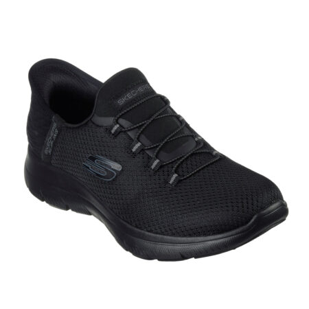 Skechers Womens Slip-in Sneaker Svartir