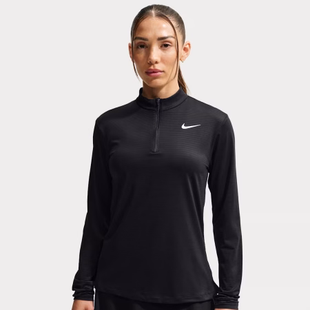 NIKE WOMENS DRI-FIT VICTORY GOLF TOP SVARTUR