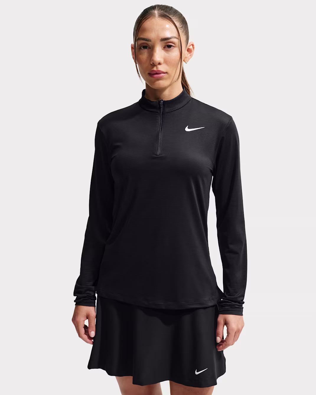 NIKE WOMENS DRI-FIT VICTORY GOLF TOP SVARTUR