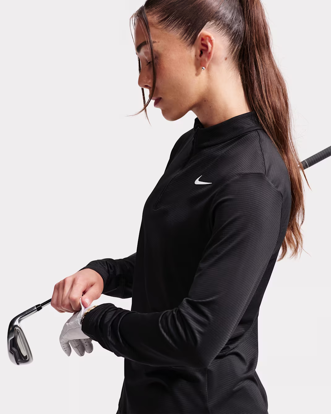 NIKE WOMENS DRI-FIT VICTORY GOLF TOP SVARTUR - Image 2