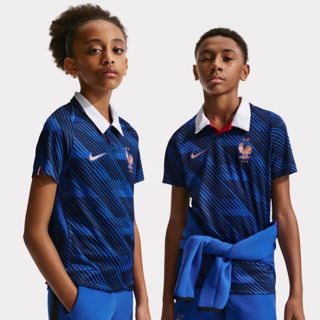 France National Team 2026 Stadium Home Big Kids Nike Dri-FIT Soccer Jersey world cup