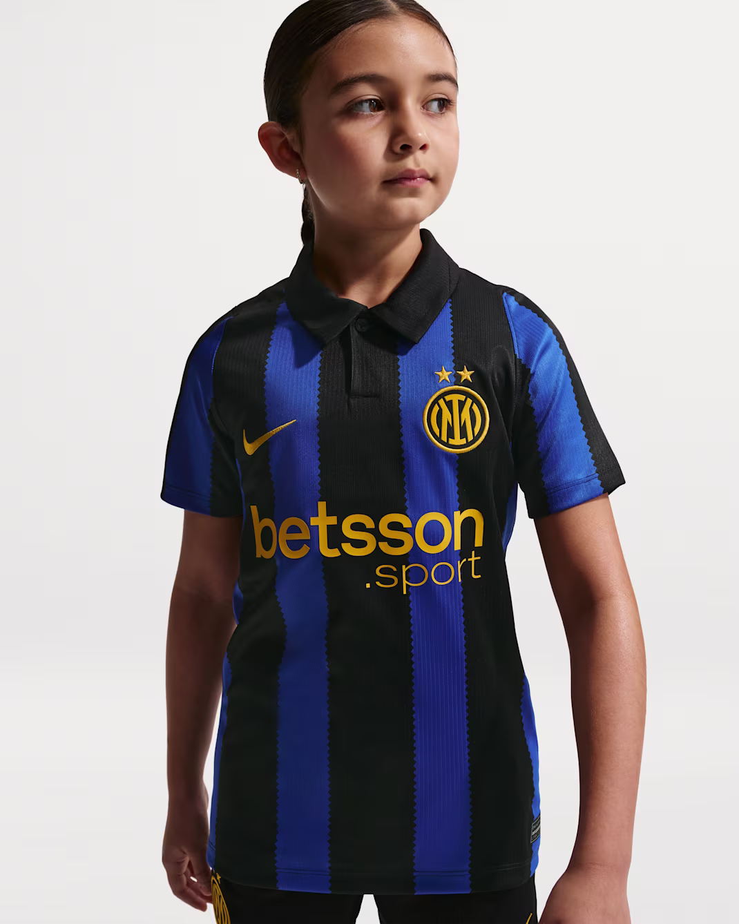 Inter Milan 2026/27 Stadium Home Big Kids Nike Dri-FIT Soccer Replica Jersey - Image 2