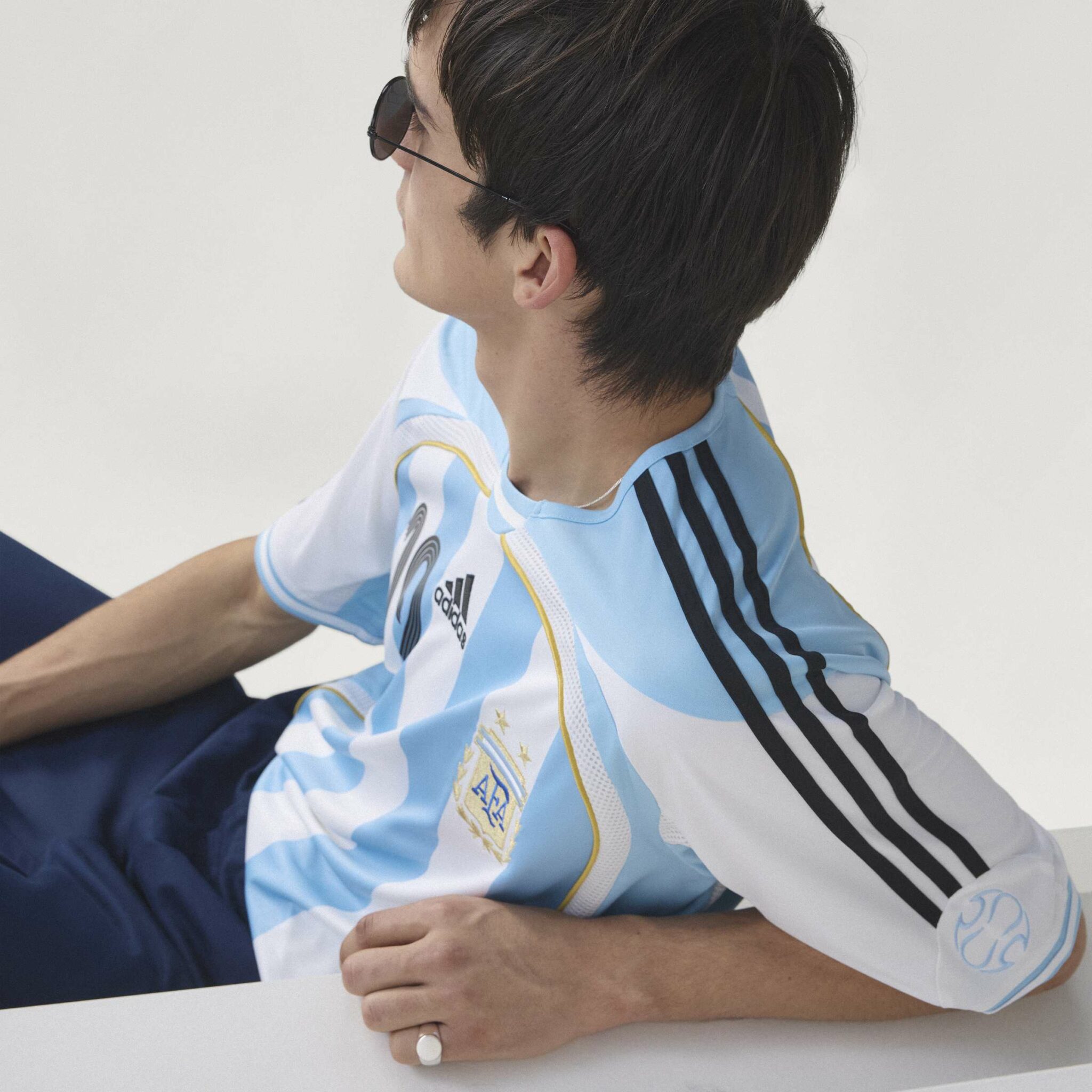 ADIDAS ORIGINAL Argentina Home Jersey WorldCup 2006 Messi white - Image 12